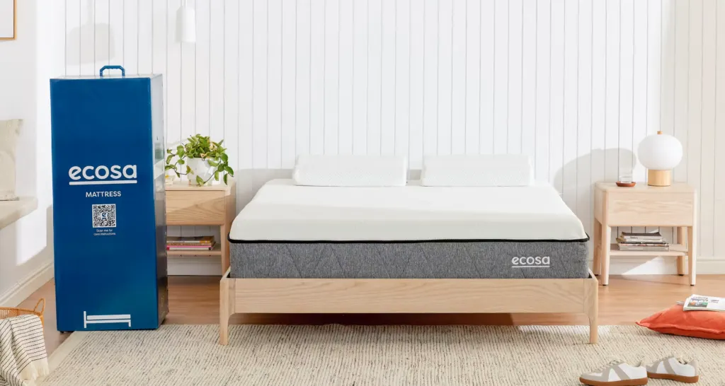 Ecosa Mattress on a bed base